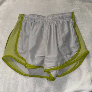 Nike Women's White and Green Shorts